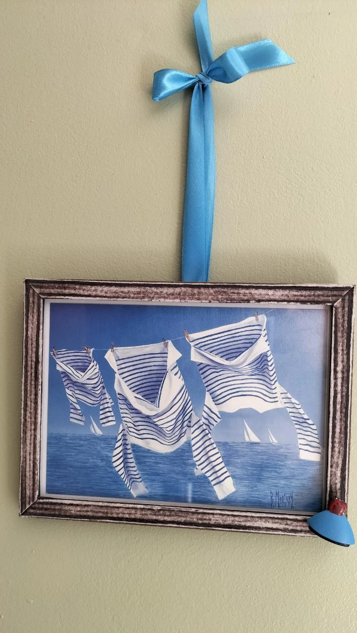 Moldura para pendurar: pintura a aquarela, marinheiras – photo 4